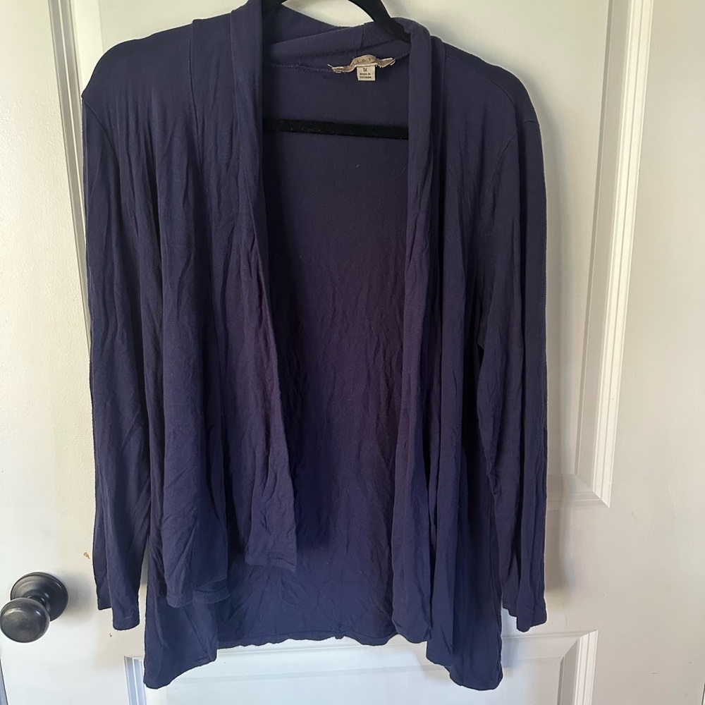 Misia 1x Blue Cardigan Sweater Lightweight Knit